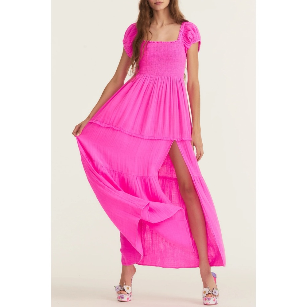 LoveShackFancy 🎀 Barbie Pink Smocked Maxi Dress - Picture 11 of 11